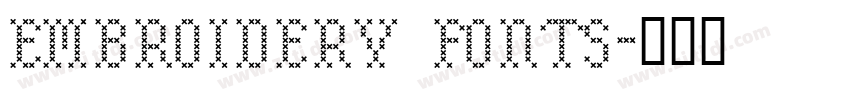 Embroidery Fonts字体转换